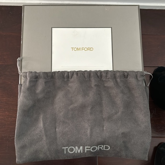 Tom Ford Black Suede Lace Up Open-Toe Booties (38) - Picture 8 of 8